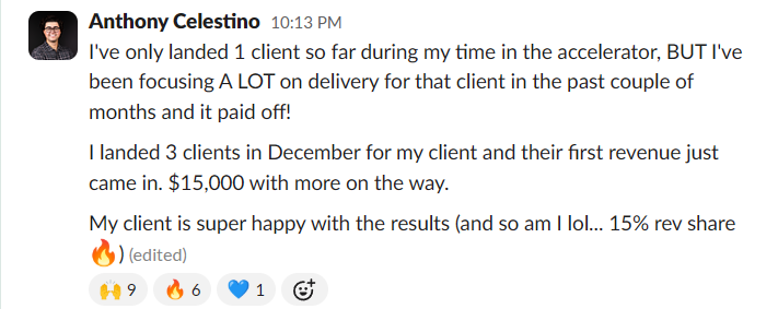 Anthony Celestino — member result